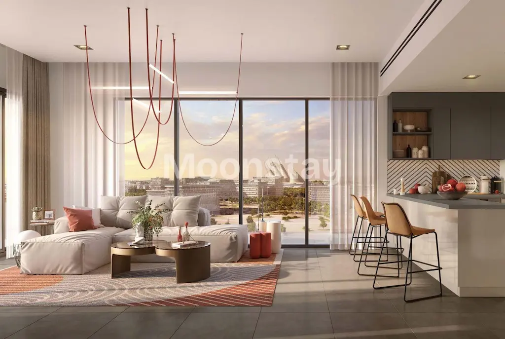 Living room interior in Manarat Living 3, Abu Dhabi